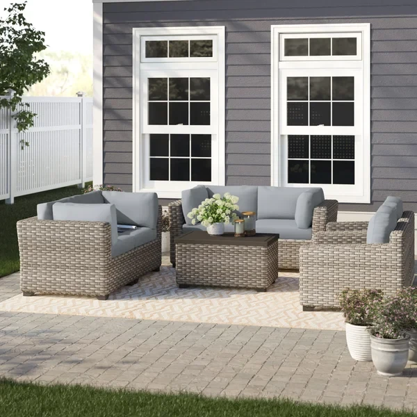 Anupras 6 - Person Outdoor Seating Group with Cushions