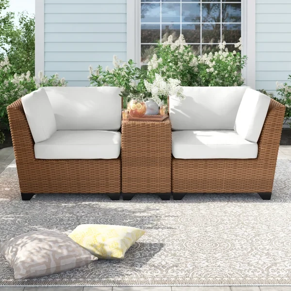 Ambroselli 2 - Person Outdoor Seating Group with Cushions