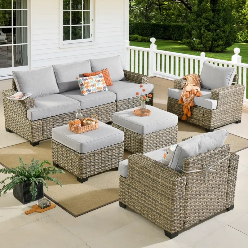 7 - Person Outdoor Seating Group With Cushions