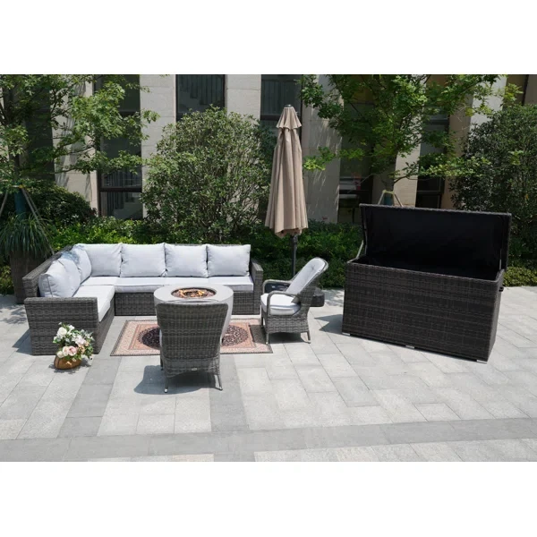 Algird 8 - Person Outdoor Seating Group with Cushions