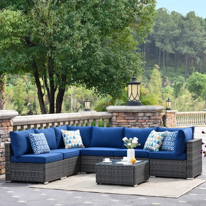 Aliva Rattan Sectional Seating Group