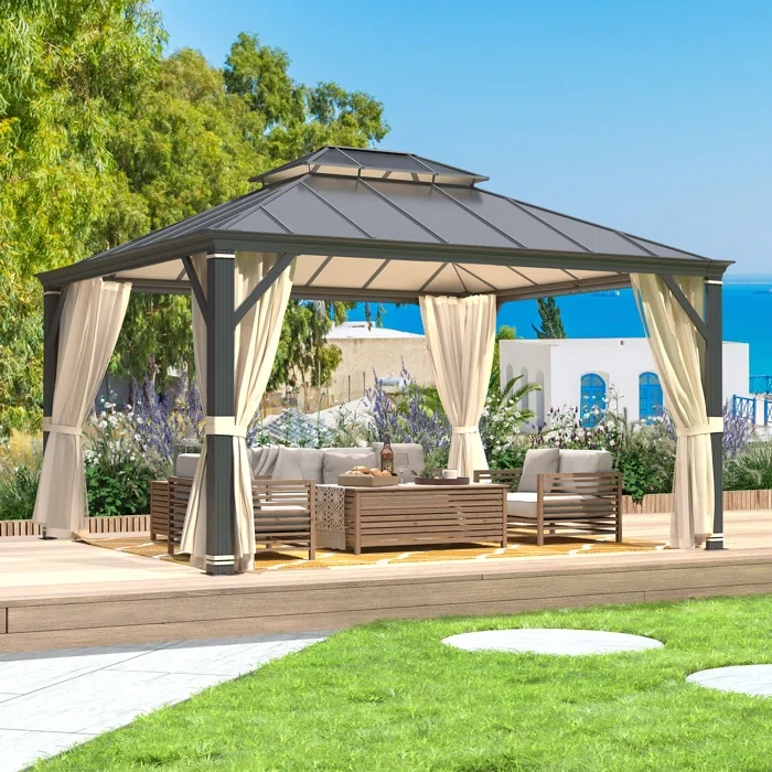 12 Ft. W x 14 Ft. D Aluminum Patio Gazebo