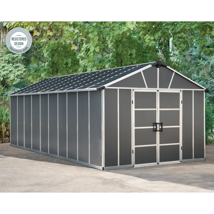 99.2"H x 130.7"W x 253"D Yukon 11 ft. W Plastic Storage Shed