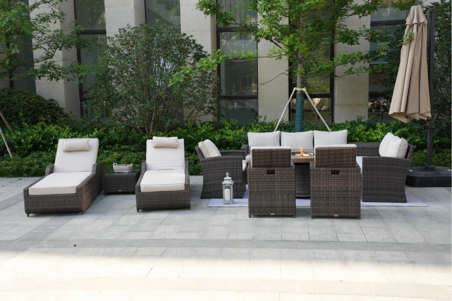 Areefa 10 - Person Outdoor Seating Group with Cushions