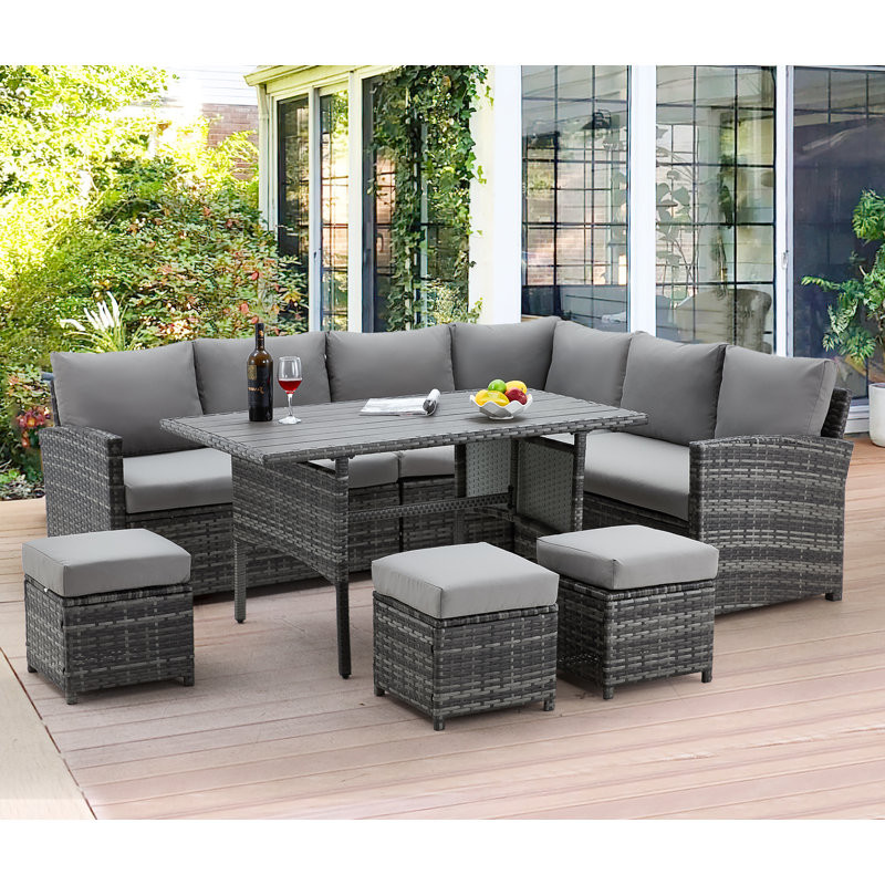 9 - Person Outdoor Seating Group with Cushions