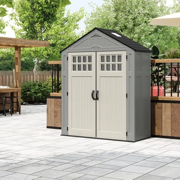 Everett Outdoor 6 ft. W x 3 ft. D Plastic Storage Shed