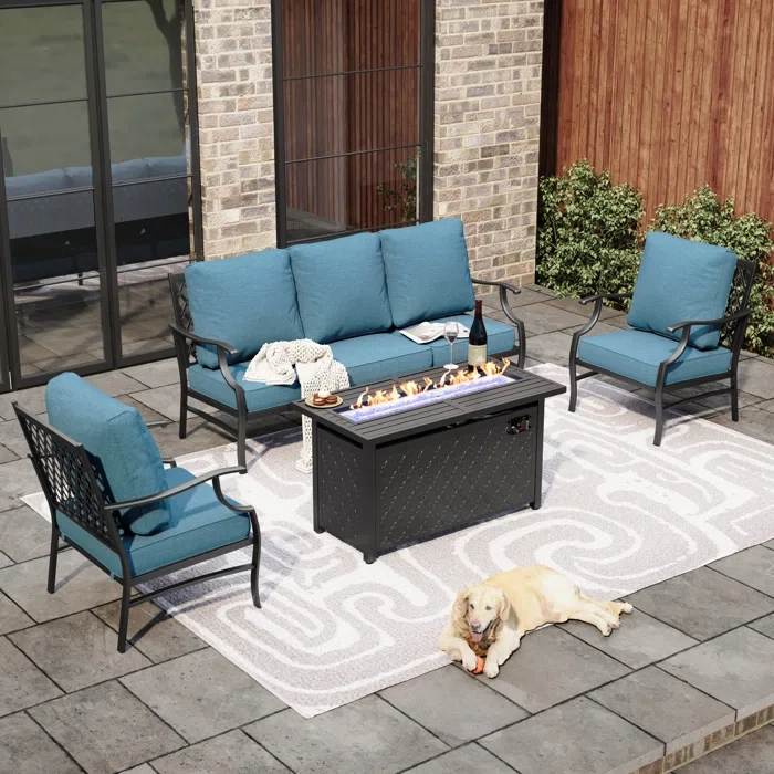 Asfand 5 - Person Outdoor Seating Group with Cushions