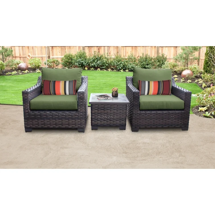 3 Piece Rattan Seating Group with Cushions