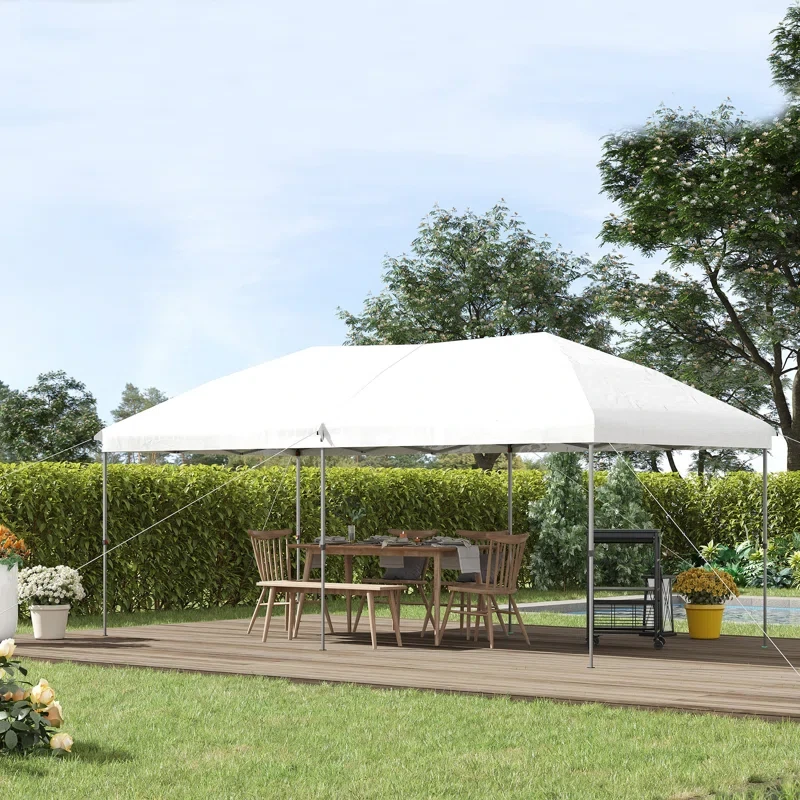 Pop Up Canopy With Easy Up Steel Frame, 3-Level Adjustable Height And Carrying Bag