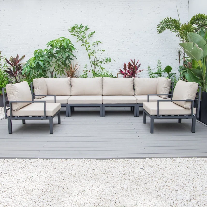 Latitude Run® Hamilton Patio Conversation Set With Cushions