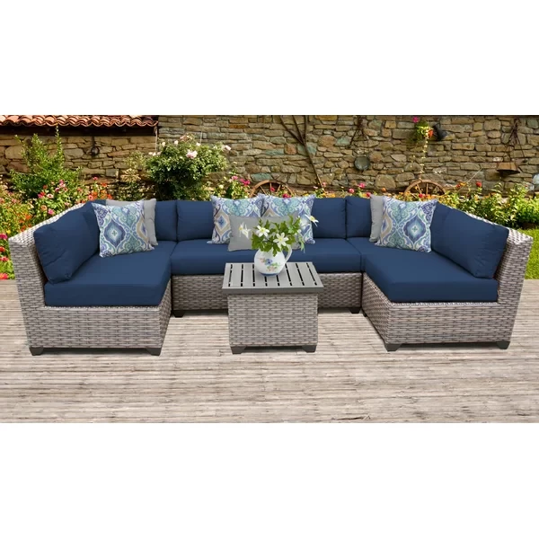 Amjad 7 - Person Outdoor Seating Group with Cushions