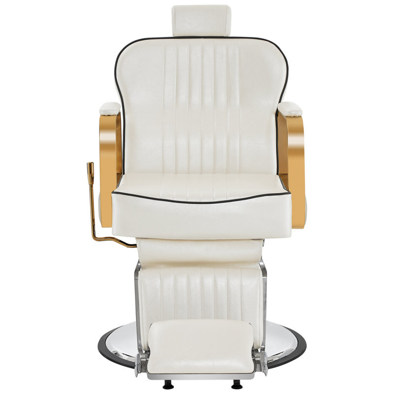 Juleus 19.5" Wide Manual Swivel Heavy Duty Metal Frame Hydraulic Barber Salon Recliner