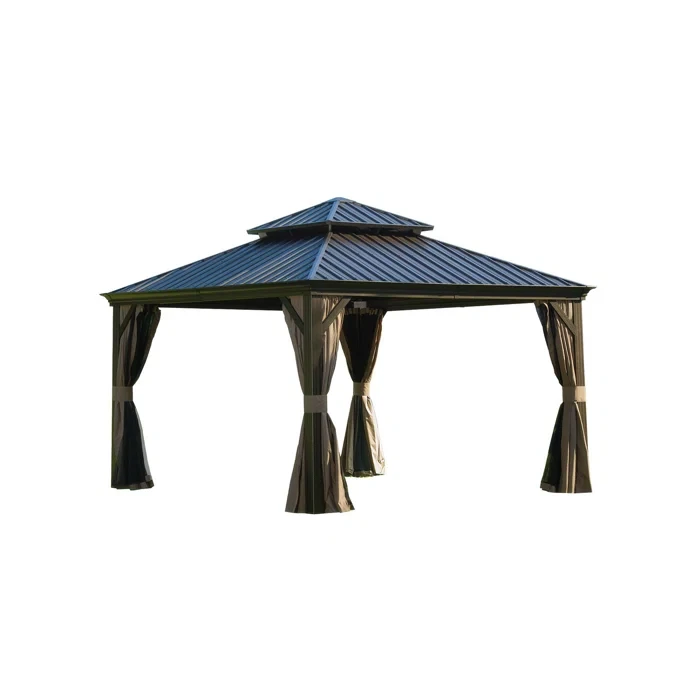 18 Ft. W x 12 Ft. D Metal Patio Gazebo