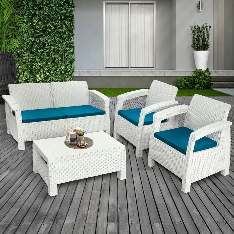 Torino 4 - Person Outdoor Seating Group with Cushions