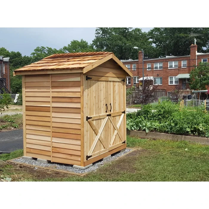 Rancher 6 ft. W x 6 ft. D Western Red Cedar Wood Storage Shed