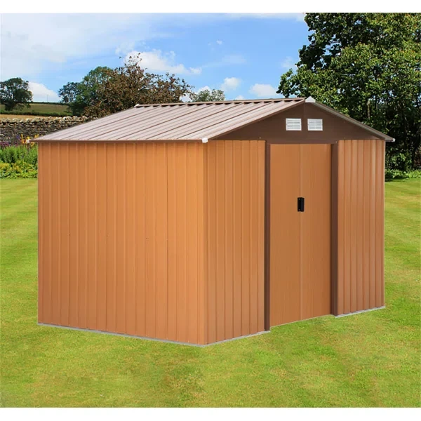 75.50" H x 109" W x 76.75" D Outdoor Steel Storage Shed