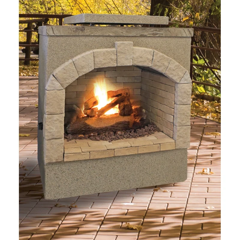 59" H Propane Outdoor Fireplace