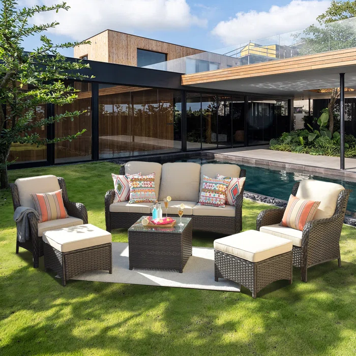 Ilkeston 5 - Person Outdoor Seating Group with Cushions