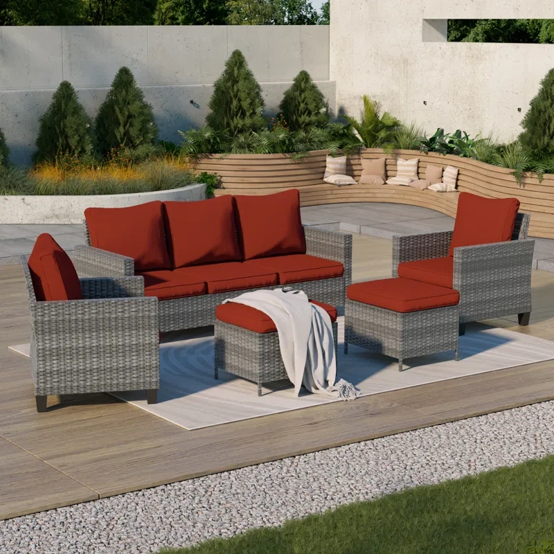 Kinsela 5 - Person Outdoor Seating Group with Cushions