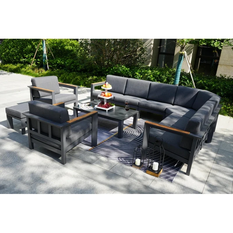 Caggiano 8 Piece Sectional Seating Group with Cushions