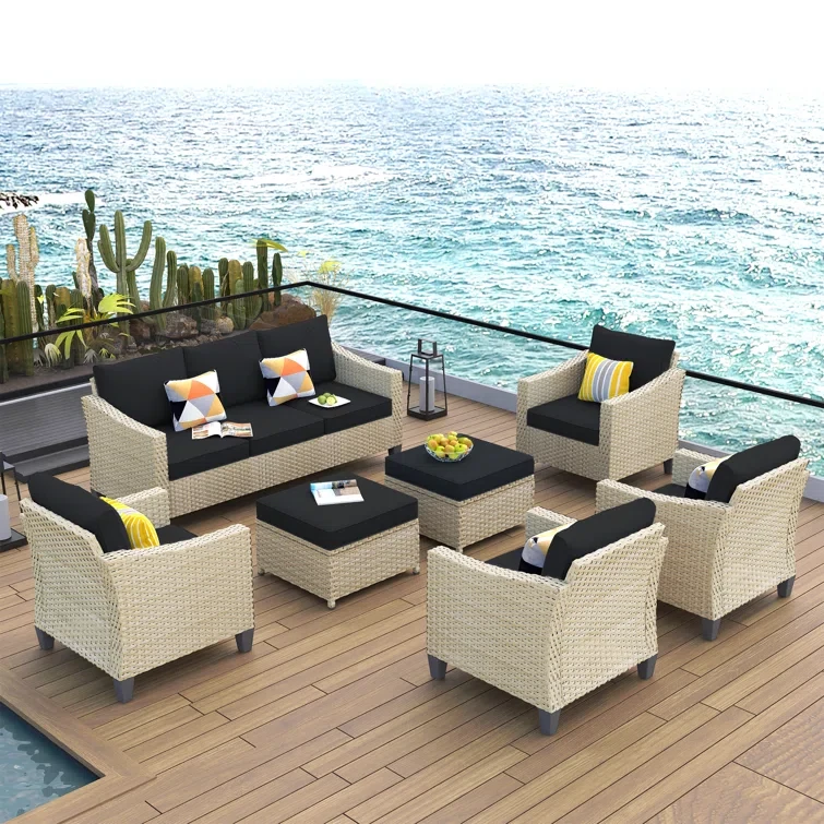 Camaria 7 - Person Outdoor Seating Group with Cushions