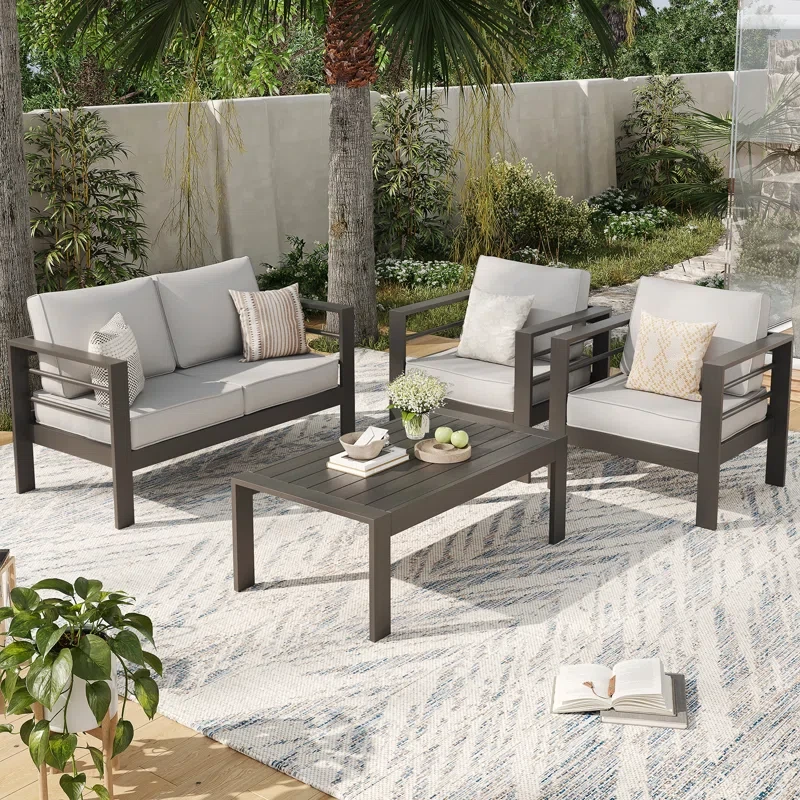 4 - Person Outdoor Seating Group with Cushions