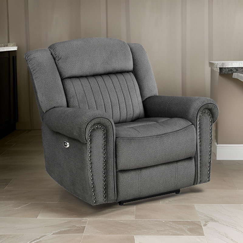 Deyannah Upholstered Power Reclining Home Theater Seat