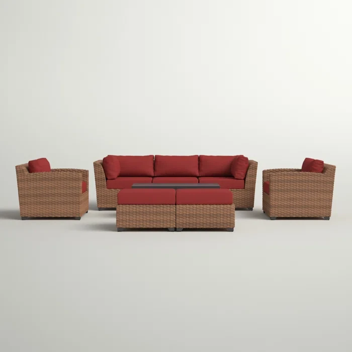 Ambroselli 7 - Person Outdoor Seating Group with Cushions