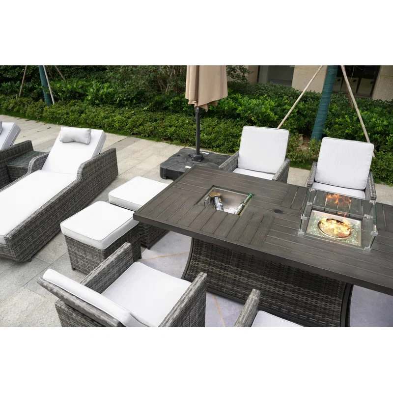 Aliaksey 10 - Person Outdoor Seating Group with Cushions