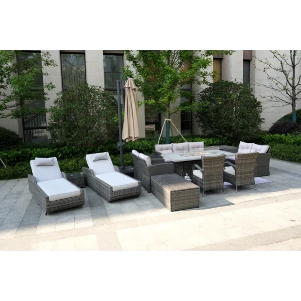 Alseepa 11 - Person Outdoor Seating Group with Cushions