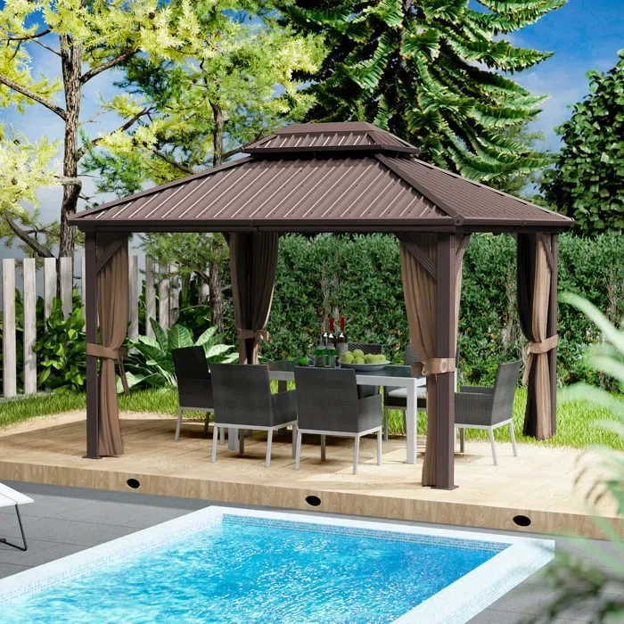 Kozyard Caesar Hardtop Aluminum Gazebo (10ft X 12ft)