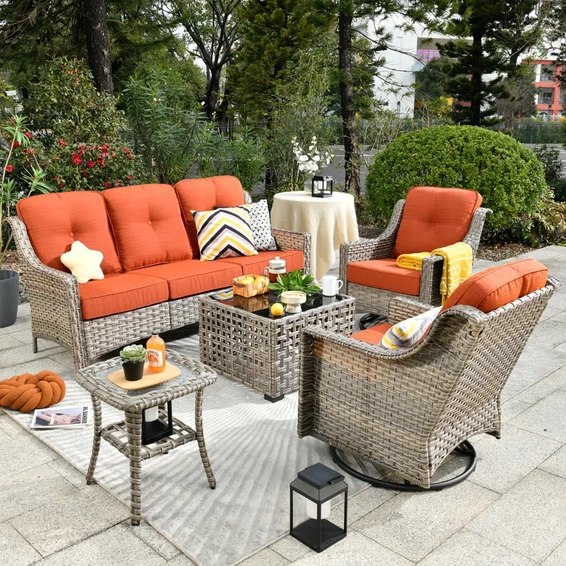 Daliya 5 - Person Outdoor Seating Group with Cushions