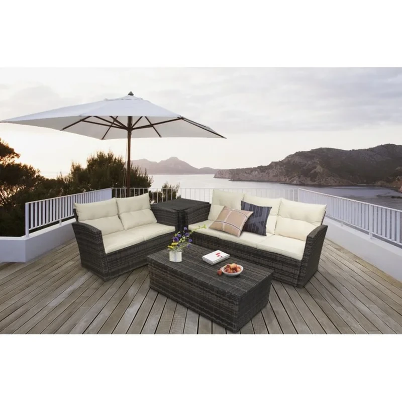 Adanely 5 - Person Outdoor Seating Group with Cushions