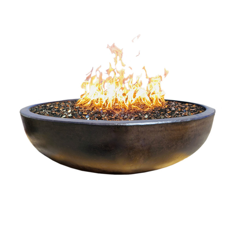 Azemina 48" Solid Concrete Gas Fire Pit