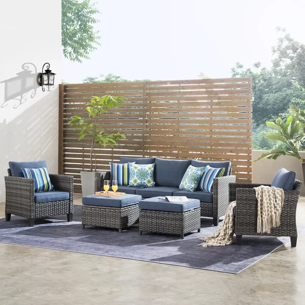 Amerissa 5 - Person Outdoor Seating Group with Cushions