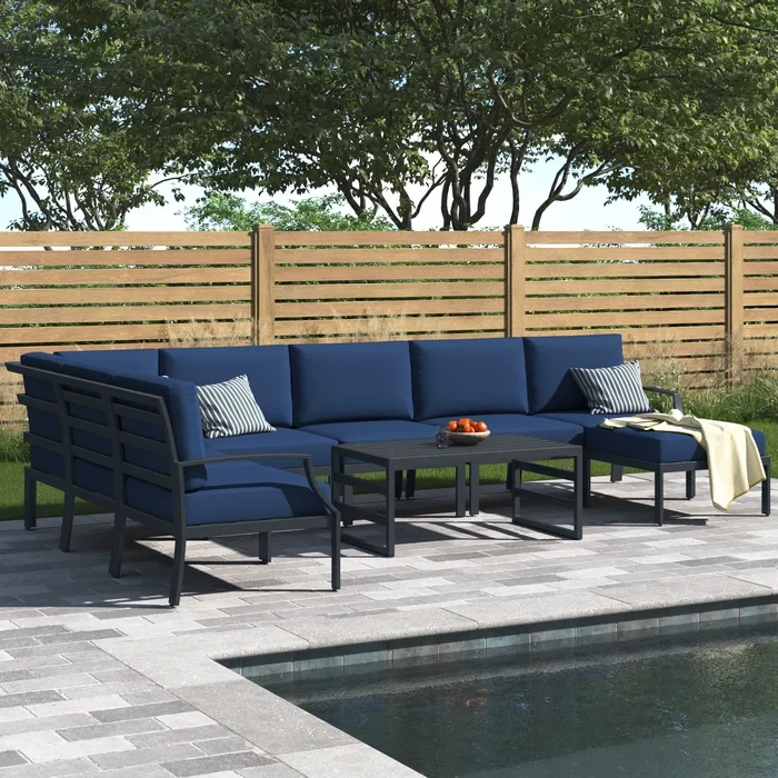 Analyssia 8 - Person Outdoor Seating Group with Cushions