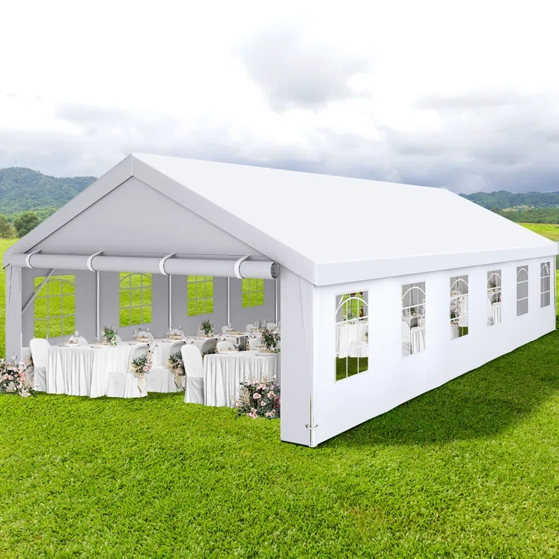 20x40 ft Party Tent Outdoor Wedding Event Shelters Heavy Duty Upgraded Galvanized Canopy