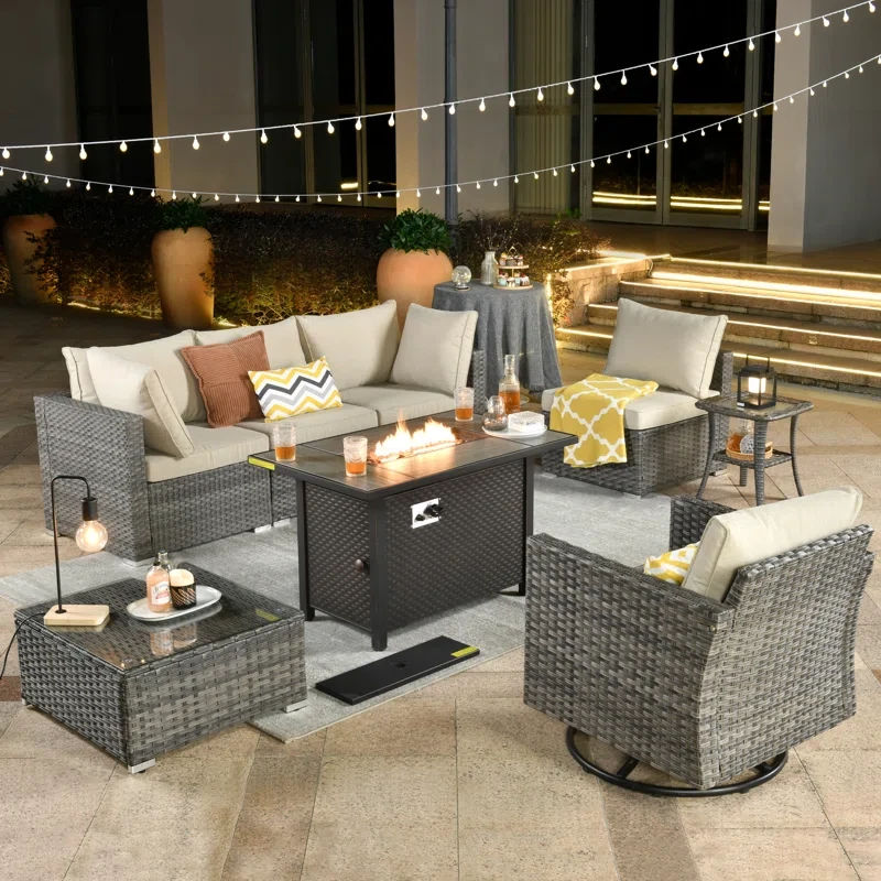 Stehle 4 - Person Outdoor Seating Group with Cushions