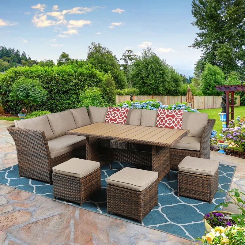 9 - Person Outdoor Seating Group with Cushions