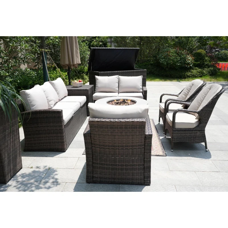 Algird Outdoor Seating Group with Cushions