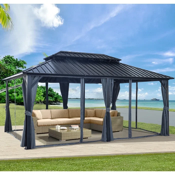 17 Ft. W x 11 Ft. D Aluminum Gazebo