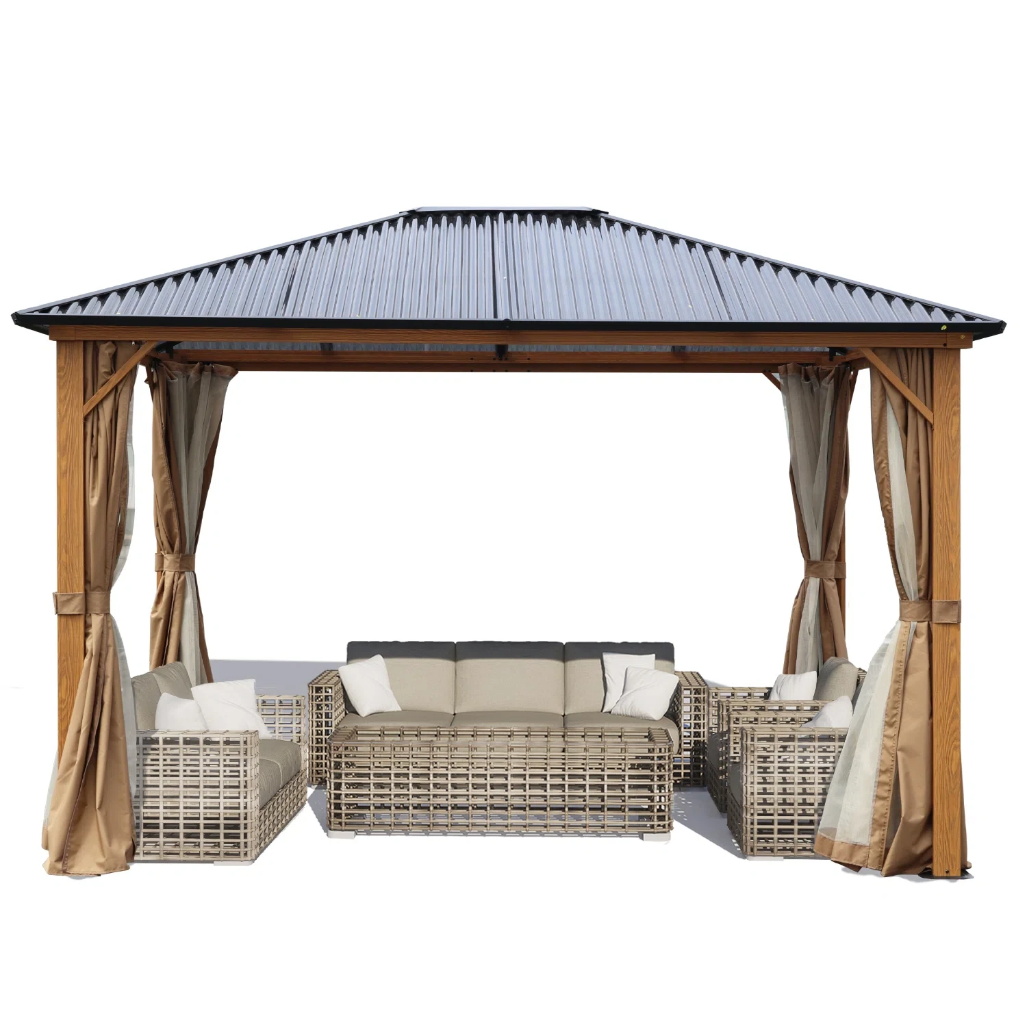 12 Ft. W x 10 Ft. D Aluminum Patio Gazebo