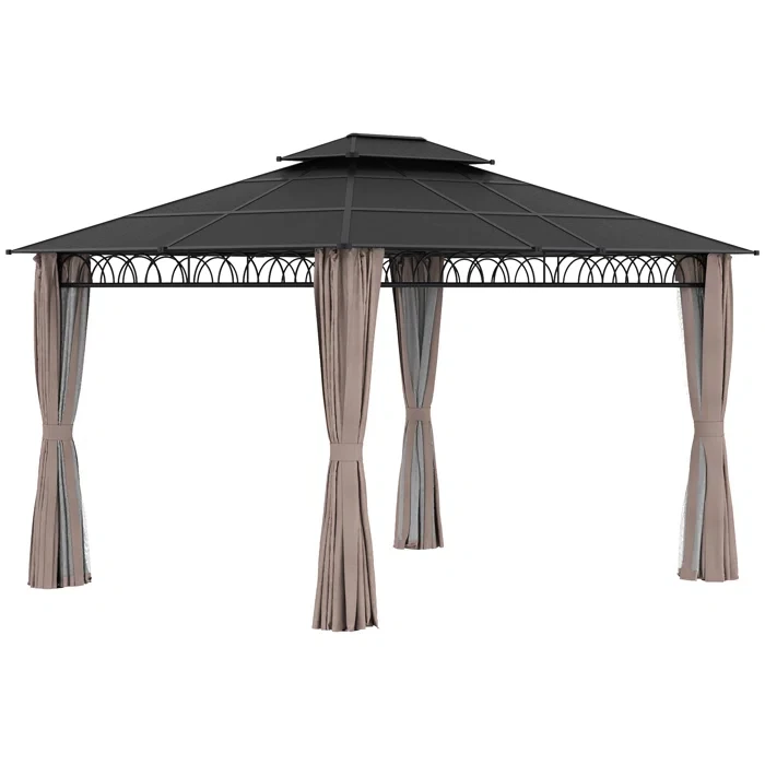 12 Ft. W x 10 Ft. D Aluminum Patio Gazebo