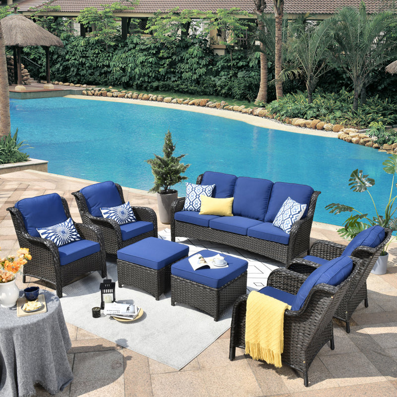 Aaradhya 7 - Person Outdoor Seating Group with Cushions