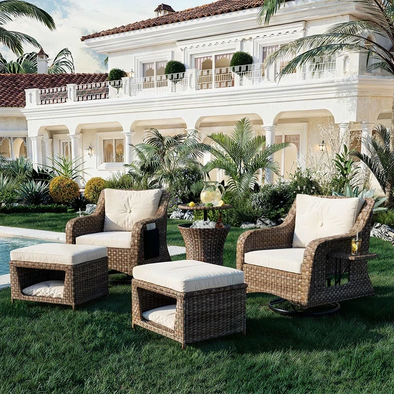 5 Piece Outdoor Seating Group With Cushions