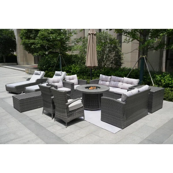 Areefa 11 - Person Outdoor Seating Group with Cushions