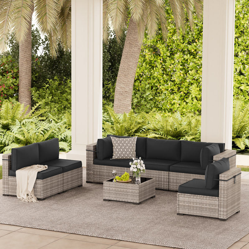 Cawanna 6 - Person Outdoor Seating Group with Cushions