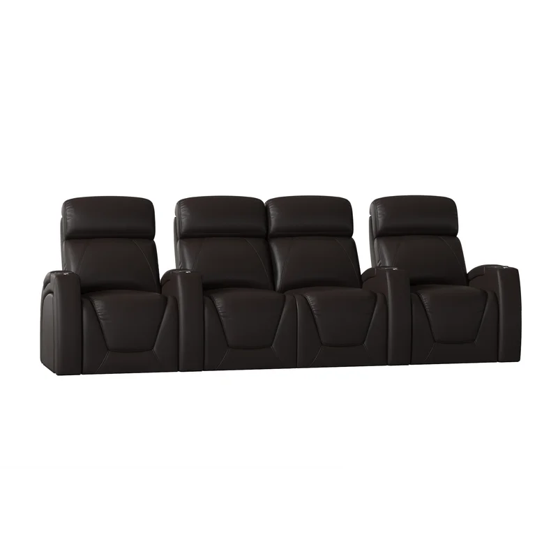 Zone HR Series Upholstered Power Reclining Home Theater Seating with Cup Holder