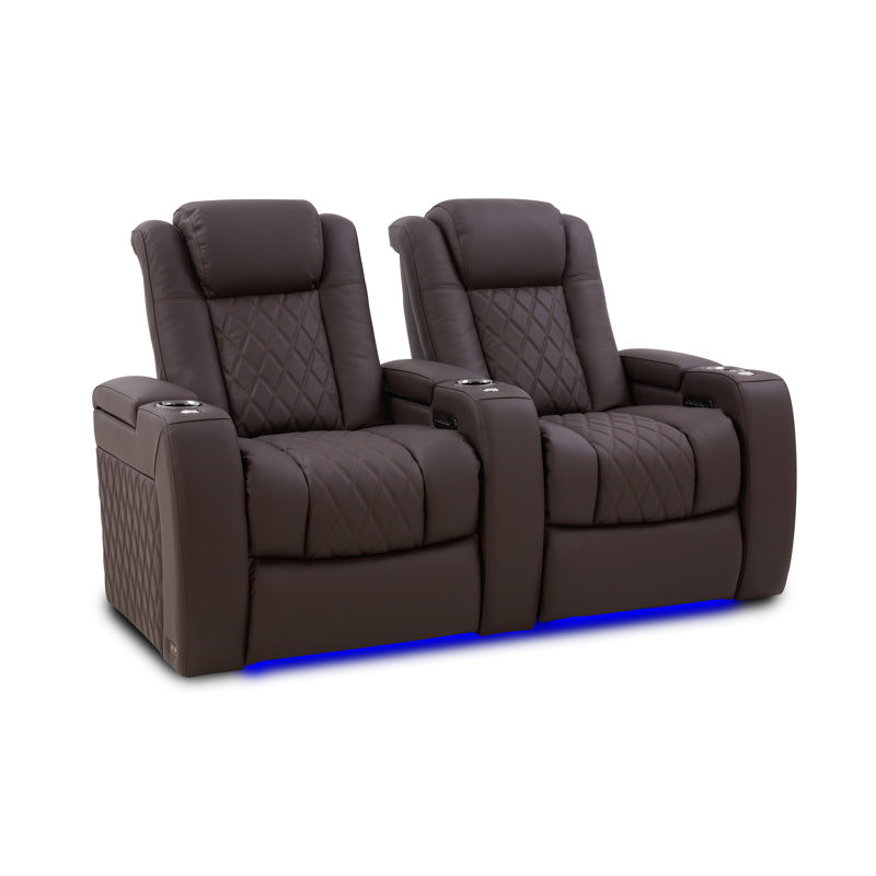 Leather Home Theater Seating with Cup Holder