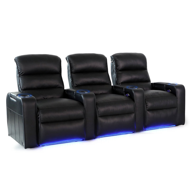 Magnum Upholstered Home Theater Seating with Cup Holder